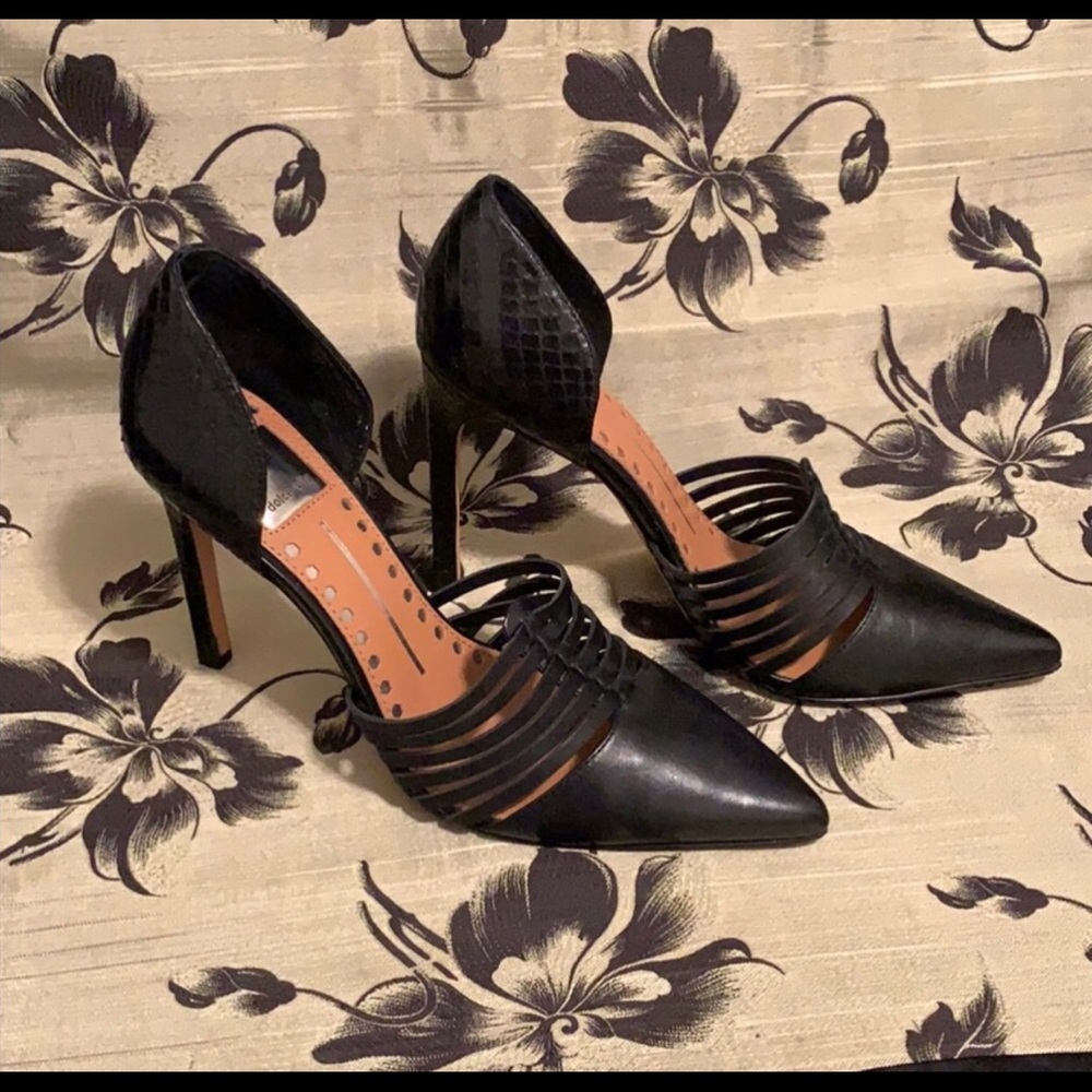 Dolce Vita black leather D’Orsay pumps